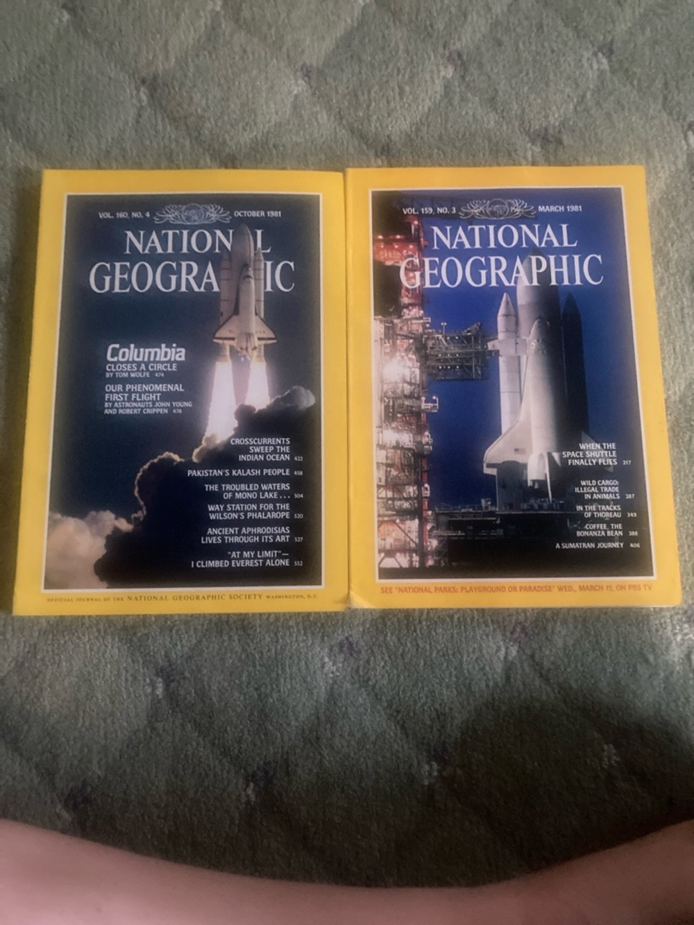 Vintage National Geographics about Space